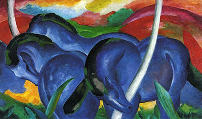 Large Blue Horses Franz Marc